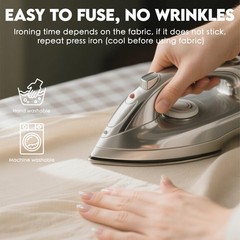 KOVIEDE Fusible Fleece Interfacing, 17.3″ x 10 Medium-Light – 1MM, White
