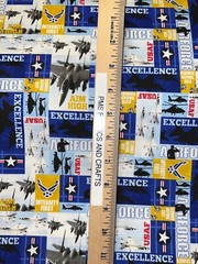 United States Military US Air Force 100% med cotton fabric by the yard #12 USAF