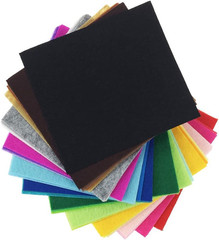 42Pcs Felt Fabric Sheet 4″X4″ Assorted Color DIY Craft Squares Nonwoven 1Mm Thic