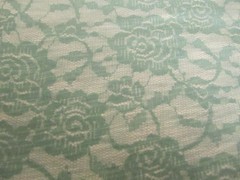 Lightweight Polyester Knit Fabric Rose Floral Mint Green on Green 1yd 33″ x 60