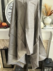 Unmarked mid gray 100% linen fabric bolt 8 ft x 5 ft