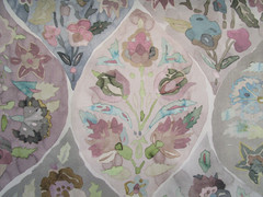 Etamine Paris Pastel Floral Print Fabric Cotton Or Blend 84″L x 60.50″W
