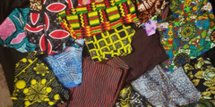 African Fabric Scraps Strips Remnants Quilting Sewing Art Crafts Half Pound