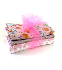 Remnants Bundle mix Fabrics Combination Ana davis Ballon Floral Pink On White