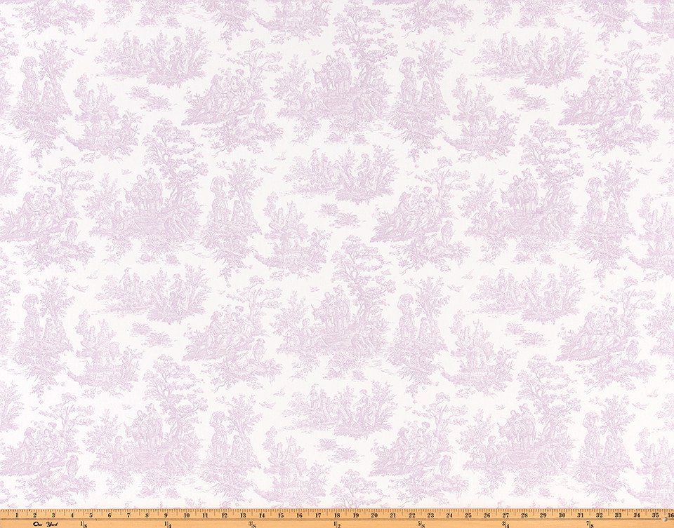 Jamestown Orchid Premier Prints 7oz Cotton Canvas Fabric Purple French Toile