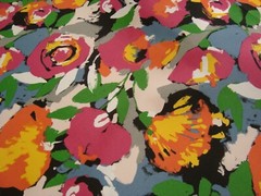 1 of 9 Yds RICHLOOM Solarium Fabric Outdoor Floral Garden Upholstery 54″ x 36″
