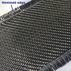 Carbon Fiber Fabric 5FT x 12 Inch 2×2 Twill Weave 3K 220g Industrial Sheet