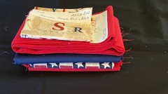 Lot #1–Patriotic Fabric Pieces-Small Pack-totaling… almost 1 yd..