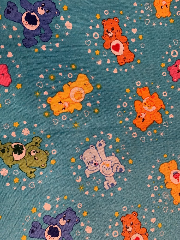 Care Bear Scrap 9″x 21”, Cotton Fabric, Fat Eighth, Bedtime Birthday Tenderheart