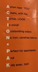 Vintage Tee-Set Ready To Sew Action Tee Tops. Ideal Sportswear/KidsWear Fabric