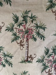 Pat Freund for P Kaufmann MONKEY PALM TREE Print Decorator Fabric, By the Yard