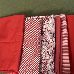REDS- Just under 10 yards Quilting etc.Variety Lot…