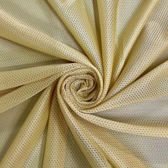 Brylee LIGHT GOLD Polyester Micro Mesh Jersey Sports Mesh Knit Fabric by the Ya