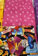 Lot of 20 Half Yards Cotton Fabric Mixed Brands & Themes Cat Paws Floral Solid