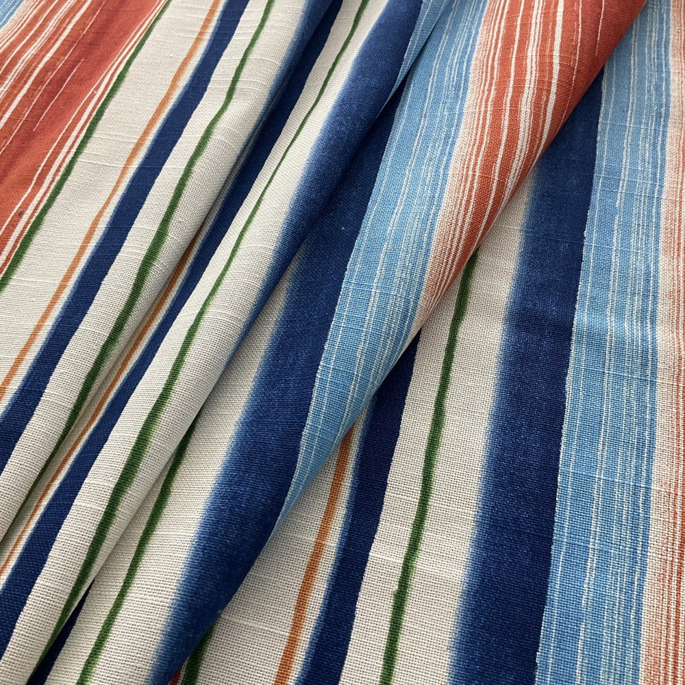 4.125 Yard Piece of Tommy Bahama Home Playa Eterna Seascape Stripe Canvas…
