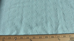 MINT GREEN LETTERS POLYESTER DOUBLE KNIT FABRIC NO STRETCH 3 YARDS