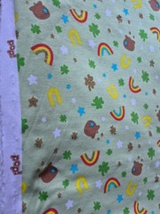 4 Plus Yds 60 Inches Wide Cotton Stretch Fabric By Pop! Rainbows Lucky Charms