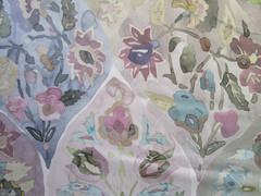 Etamine Paris Pastel Floral Print Fabric Cotton Or Blend 84″L x 60.50″W