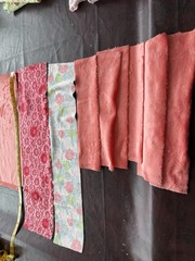 Miscellaneous Random Fabric Scraps MINKY CUDDLE DOT ROSEBUD PRINTS COLOR THEMES