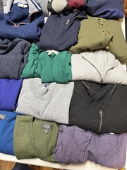 100% Wool Fabric Craft Material Up-Cycling Sweater Lot 17 Pounds 23 Pieces