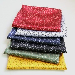 1Yard Lining Pajamas Robe Shirt Material Music Print Satin Charmeuse Fabric
