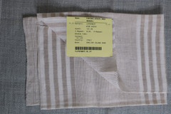 6 Ralph Lauren Fabric Remnants 24″x26″ Mostly Sheers Stripes Whites, Creams