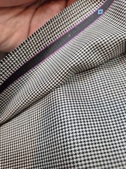 Vitale Barberis Canonico Super 160s Wool Houndstooth Suiting Fabric 7 Yd Italy
