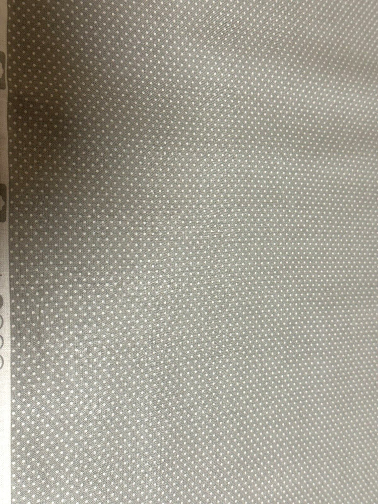 Pin Dot on Gray Coordinating cotton Fabric per yd sew craft 44″