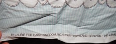 vintage Daisy Kingdom Watermelon Crow Border print stripe bird ivy floral blue