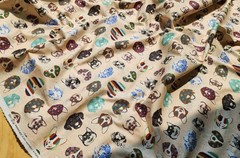 Korean Traditional Puppy Face Frame Patterned Fabric made in Korea BTHY
