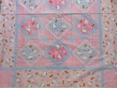 VINTAGE Sanrio 2003 Hello Kitty Panel: 35″ x 44″ (Pink & Lavender)