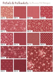 Moda Petals and Polkadots Jelly Roll, Fabric Strips, Bunny Hill Designs Fabric,