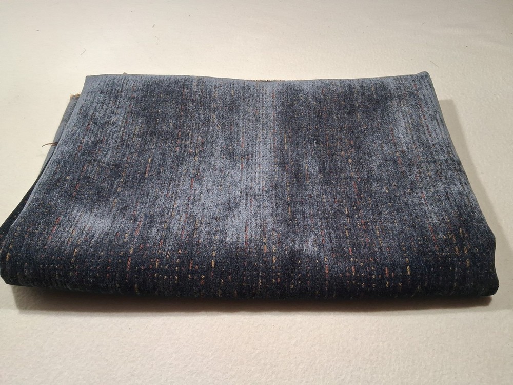 2.2 yards Blue Charcoal Gray Multi-Color Weave Upholstery Fabric 56″ x 80″ 3 lbs