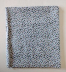 Light Blue Cotton Calico Fabric W/Multicolor Floral 44/45 X 1 Yard