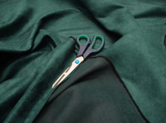 Hunter Green micro faux suede upholstery drapery clothing fabric BY THE YARD 58″