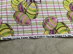 Cotton fabric Purple Egg Checked Pattern Fabric springs Global 44”x 29” 931