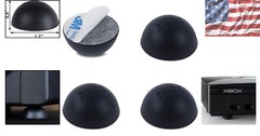 4-Piece Black Silicone Isolation Feet for Amplifiers with Easy Adhesive Install