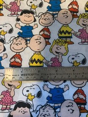Peanuts Scrap 9″x 21”, Cotton Fabric Fat eighth, Charlie Brown Snoopy Linus Lucy