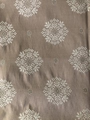 3-YARDS Tan/Beige Medallion Print Upholstery Fabric 58″