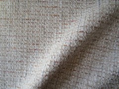 Off White Tan Pink Blue Rust Upholstery Mingled Linen Cot. Blend Fabric 14 Yds