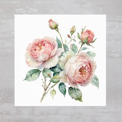 Roses & Daisies 10 of 10 Fabric Quilting Panel Craft Sewing Quilt Block A820