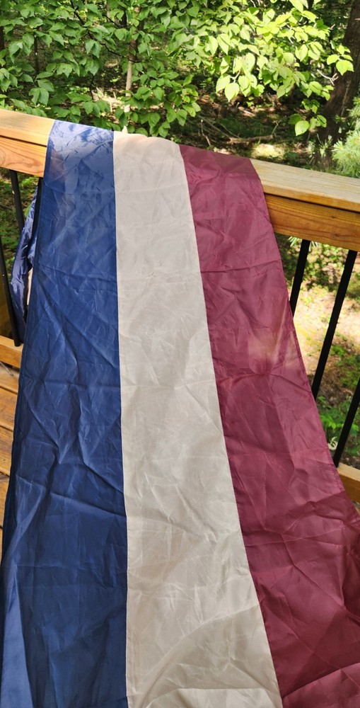 NEW 2 Tea Stained Patriotic Fabric Panels 19.5 FT -Railing, Arch, Parade, Events