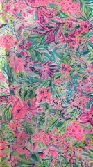 Lilly Pulitzer Cotton Poplin Fabric Multi Lillys Favorite Things 18″ x 57″