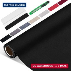 Suede Wrap for Car Interior 8″ x 59″ – Black Self Adhesive Suede Fabric, Easy Pe
