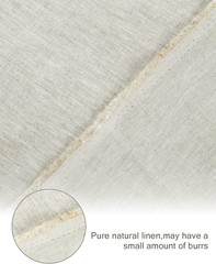 39 X 55 Inch Natural Pure 100% Linen Fabric, Plain Solid Colour Linen Fabric Clo