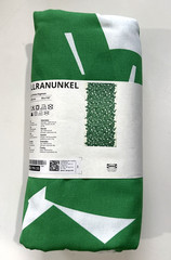 IKEA ULLRANUNKEL Pre-cut Fabric Green White 59” x 118″ NEW 100% Cotton