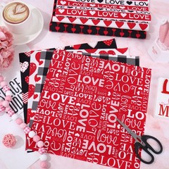 40 PCS Valentine’s Day Fabric Squares Cotton 10 Inch Bundles Sewing Decor