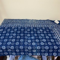 Hand Blocked Fabric Mughal India Textile Woven 60”X90” Central Cottage Emporium