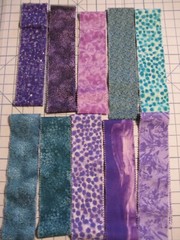 Jelly Rolls 20 Pc Strips Quilt Fabric 2½” x 42” Cotton TEAL/PURPLE NEW