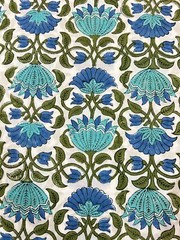 5 Yards Indian Hand Made Hand Block Print 100% Cotton Fabric Jaipur Fabric Throw